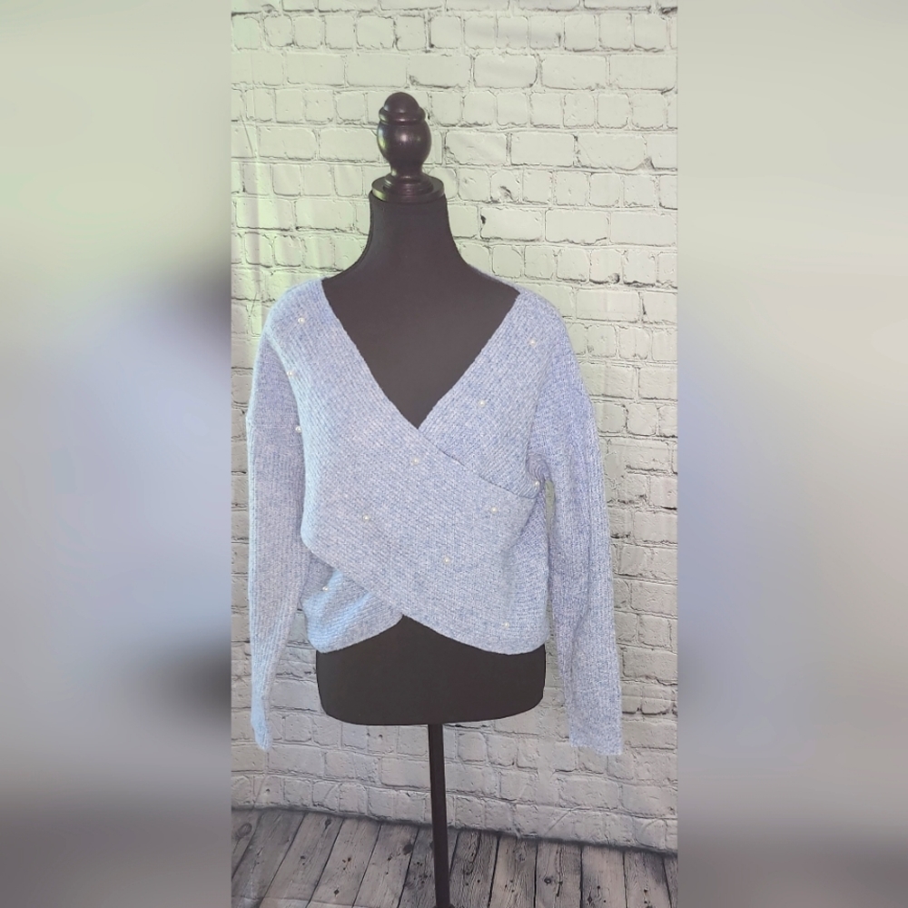Pearl Knit Cross Sweater